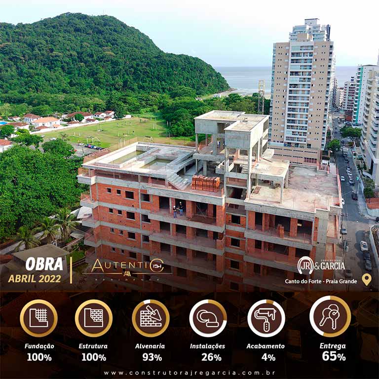 Autentic 154 residence - Canto do Forte - Construtora JR e Garcia - Praia Grande