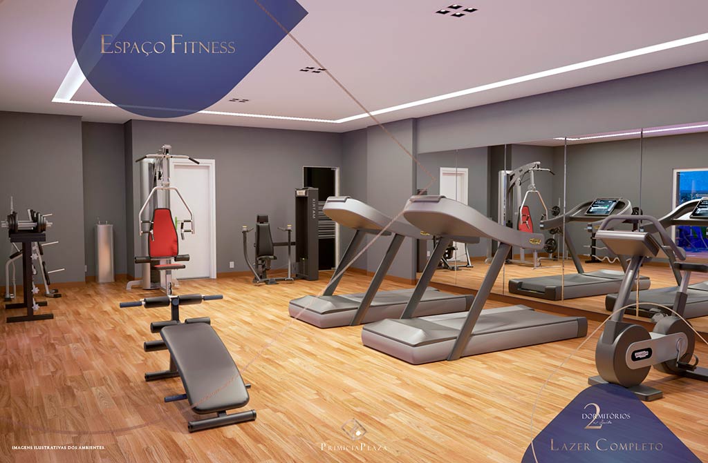 Espaço Fitness - Primicia Plaza - Guilhermina - Construtora JR e Garcia - Praia Grande SP
