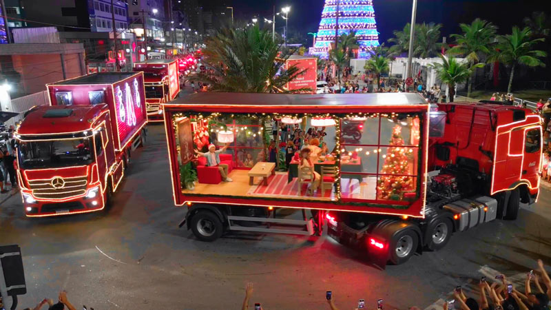 Caravana de Natal Coca-Cola 2025 em Praia Grande