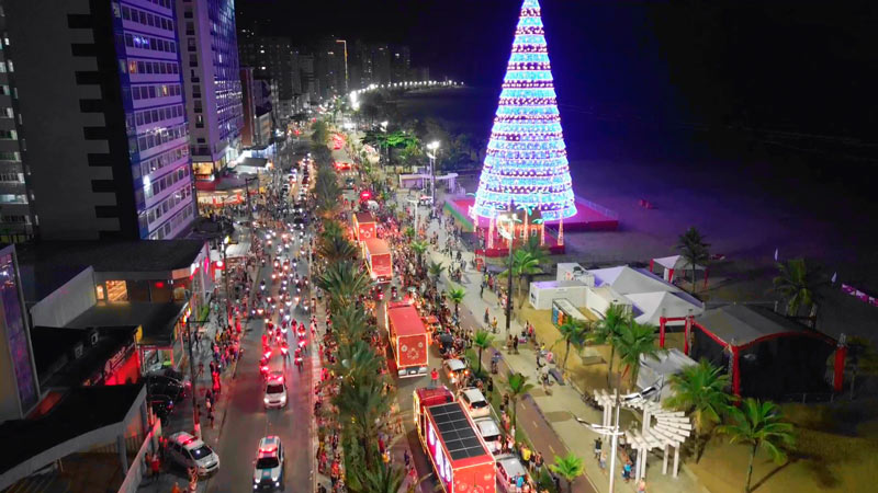 Caravana de Natal Coca-Cola 2025 em Praia Grande