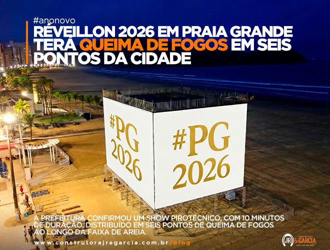 Réveillon 2026 em Praia Grande terá queima de fogos em seis pontos da orla